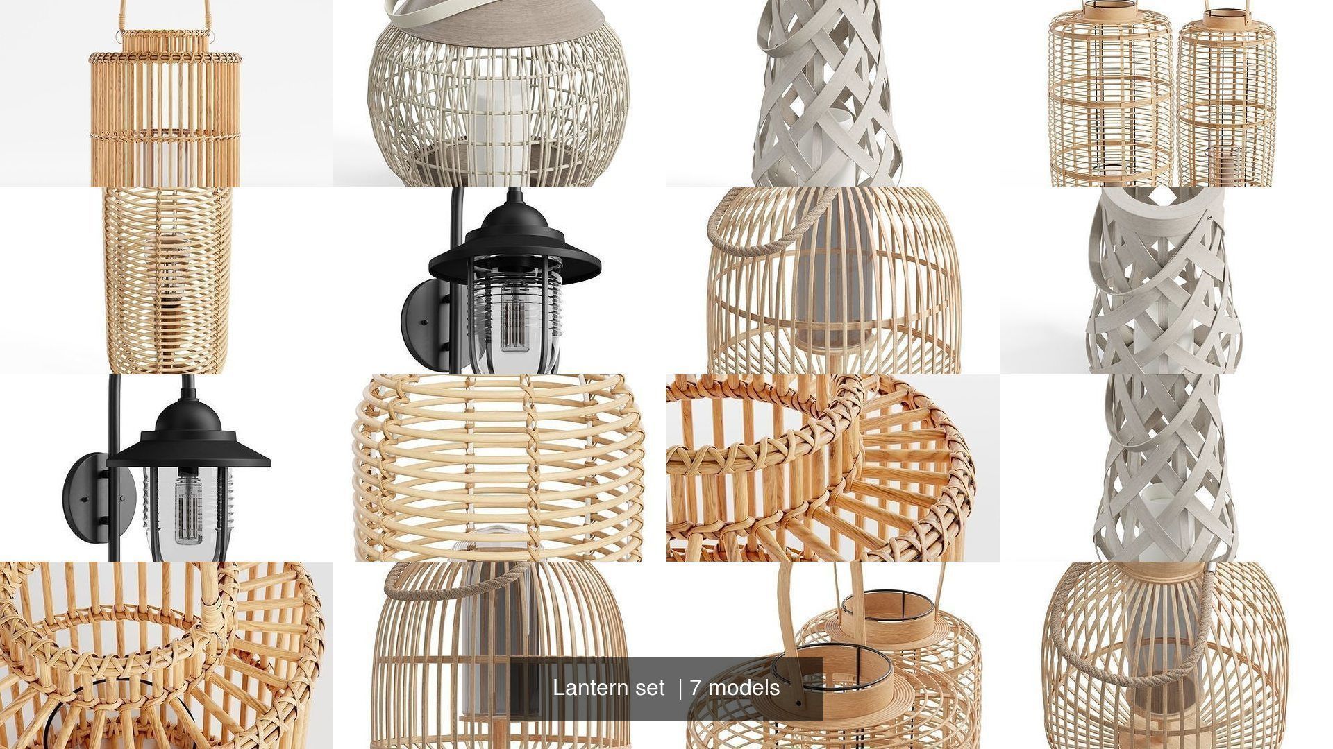 Lantern set 3D Model Pack