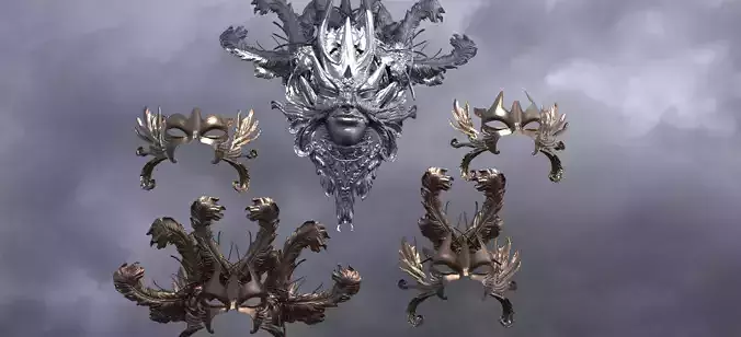 Baroque Mask and Shield Collection 5