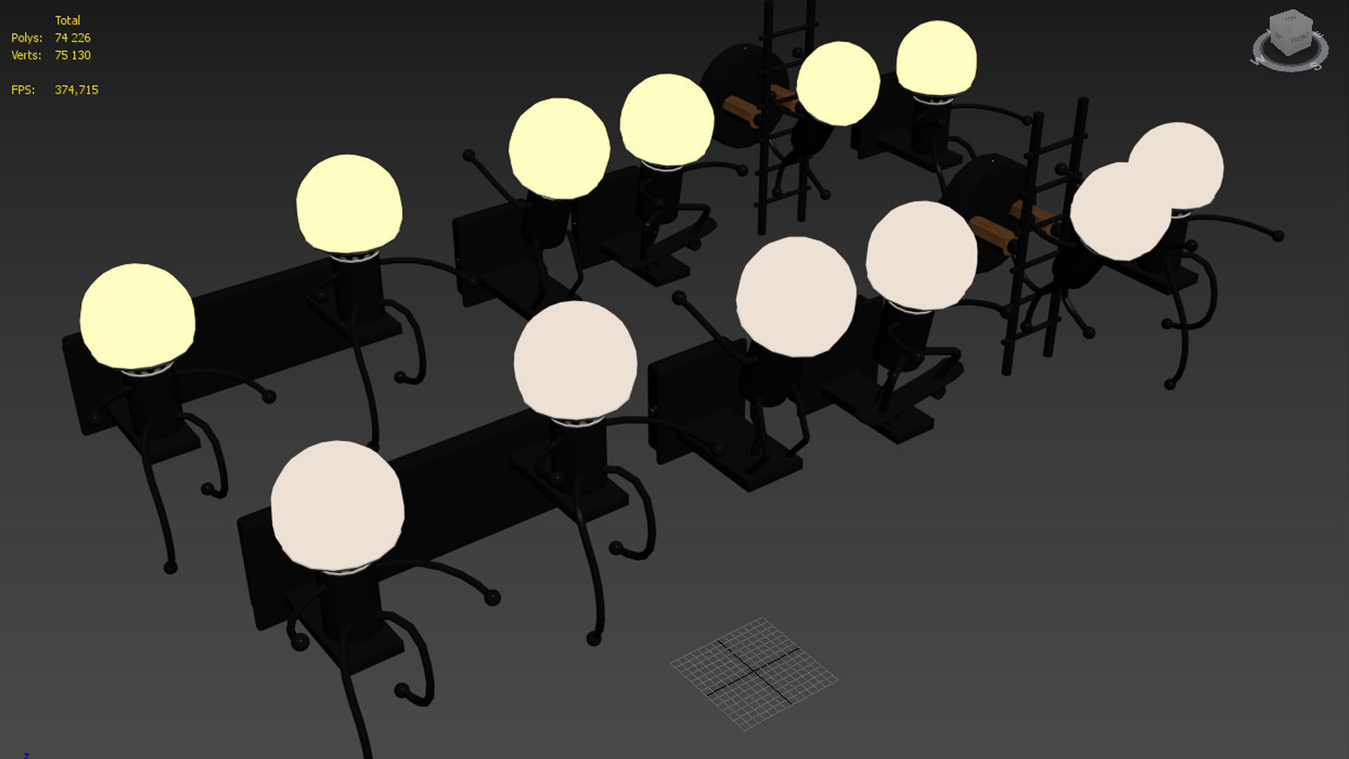 Creative Little Man Lamp 3D model_7