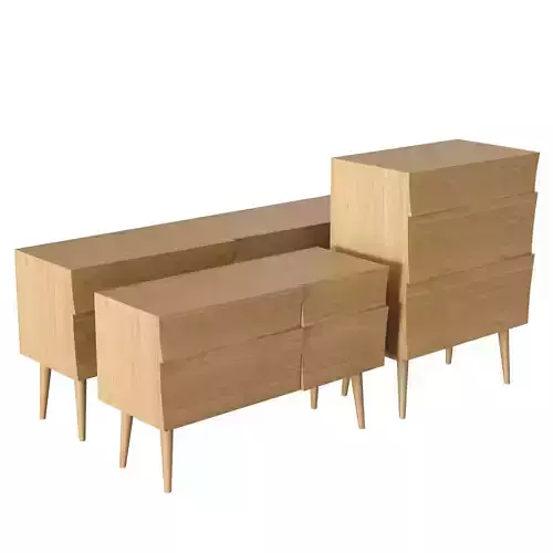 Reflect Sideboard and Drawer 3D model