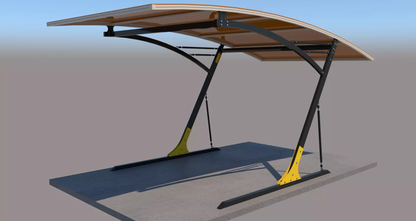 Modern Carport 3D model 3D model