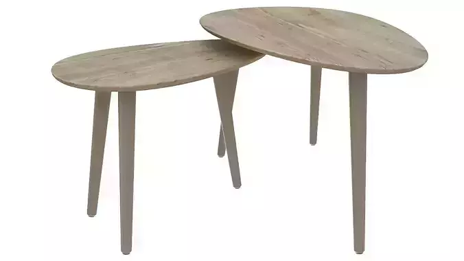 Three legs wooden table 3D model