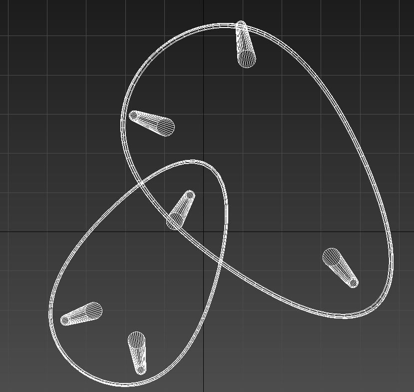 Three legs wooden table 3D model_12