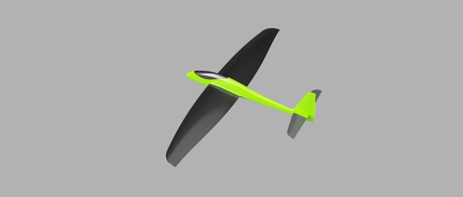 Mini RC Slope Glider 3D print model_3