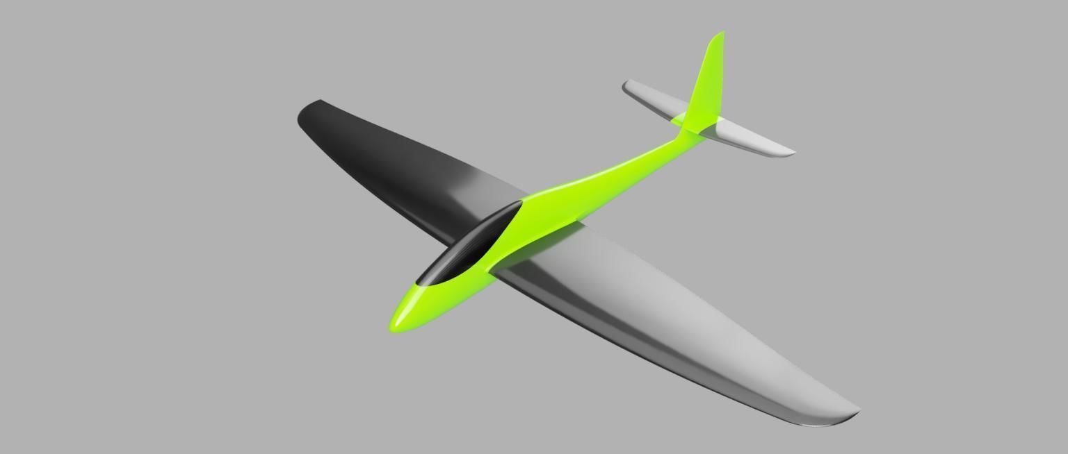 Mini RC Slope Glider 3D print model_1
