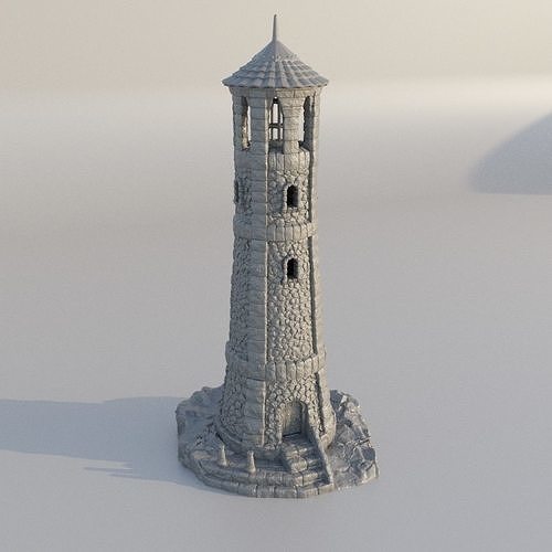 Medieval Lighthouse 28 mm Tabletop Terrain 3D print model