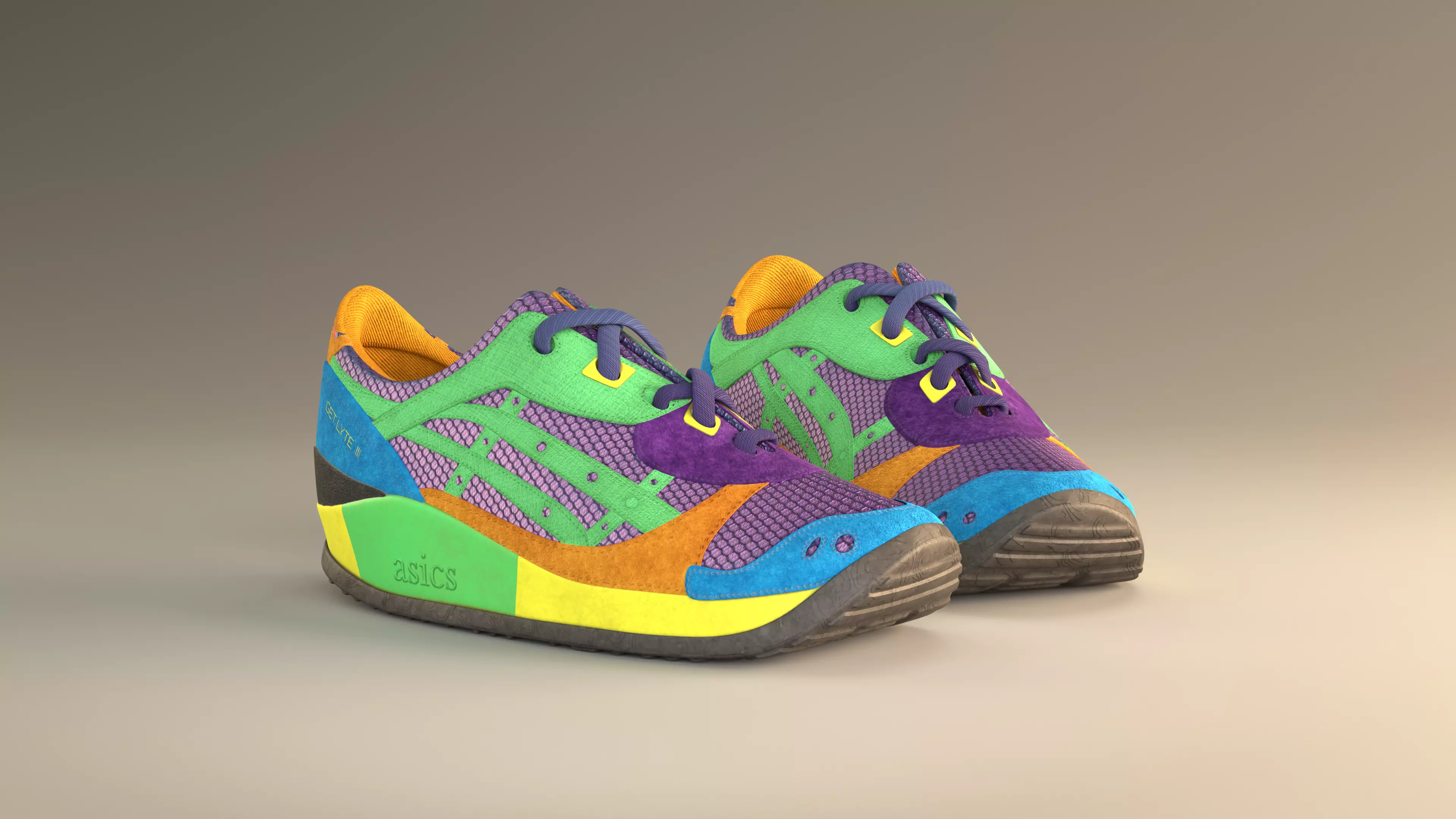 Sneakers ASICS 3D model Free 3D model_0