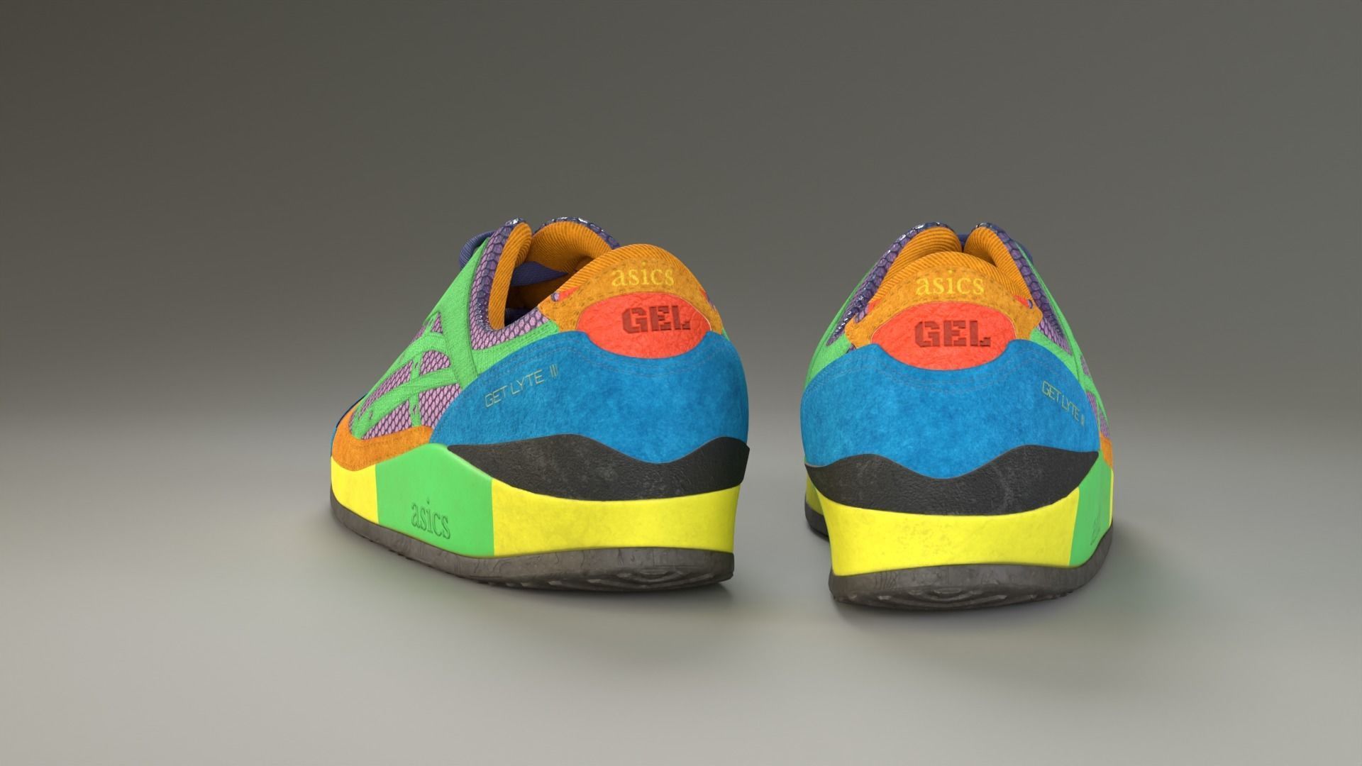 Sneakers ASICS 3D model Free 3D model_3