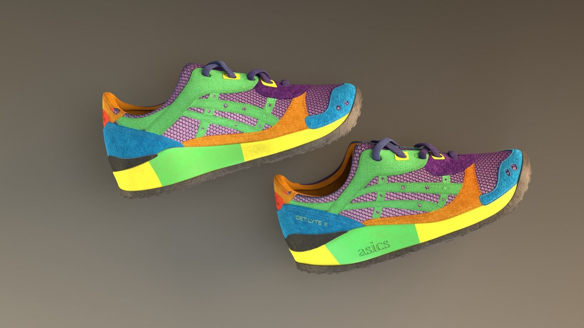 Sneakers ASICS 3D model Free 3D model_6