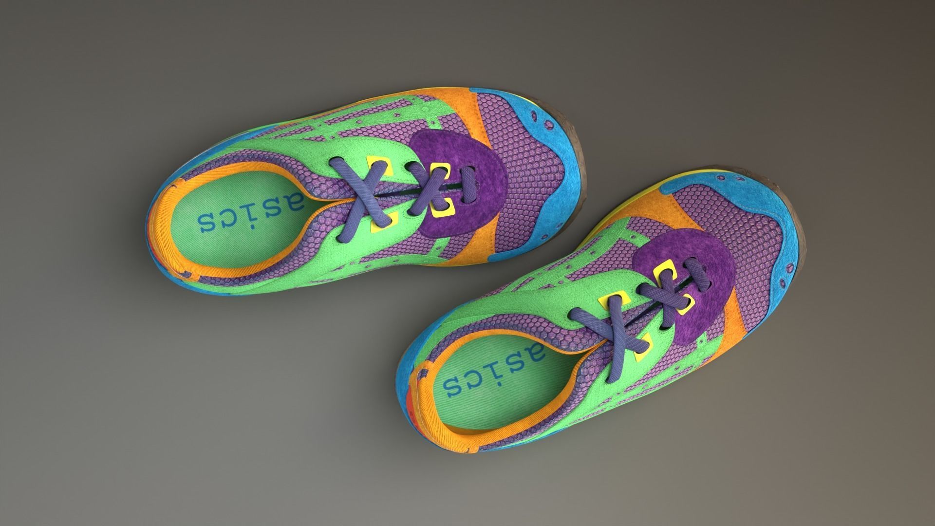 Sneakers ASICS 3D model Free 3D model_4