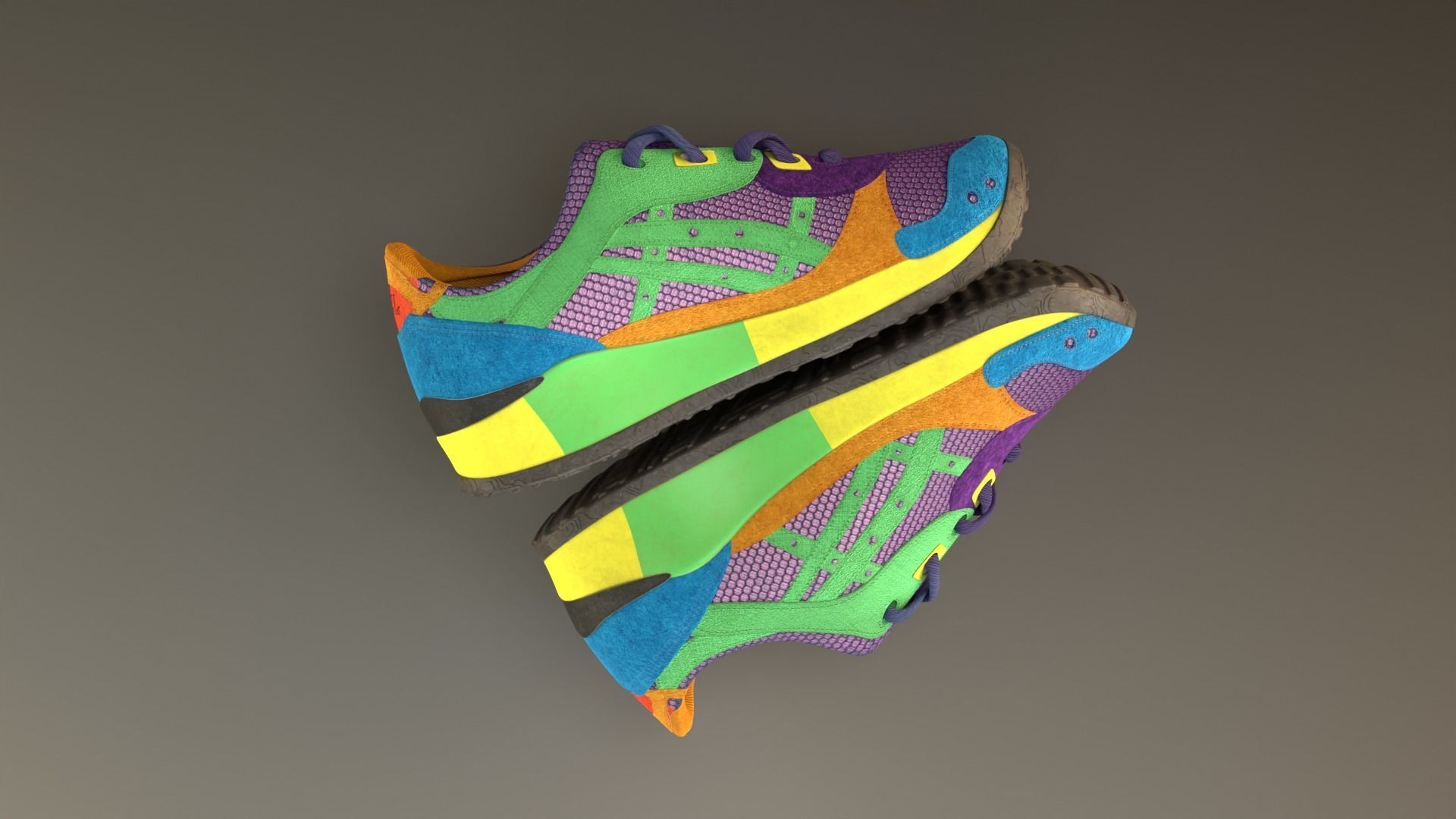 Sneakers ASICS 3D model Free 3D model_5