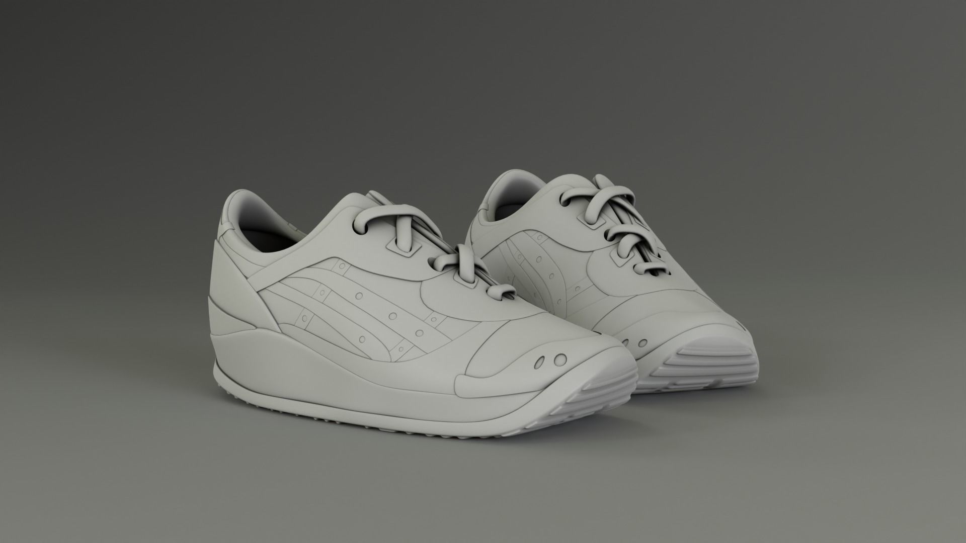 Sneakers ASICS 3D model Free 3D model_7