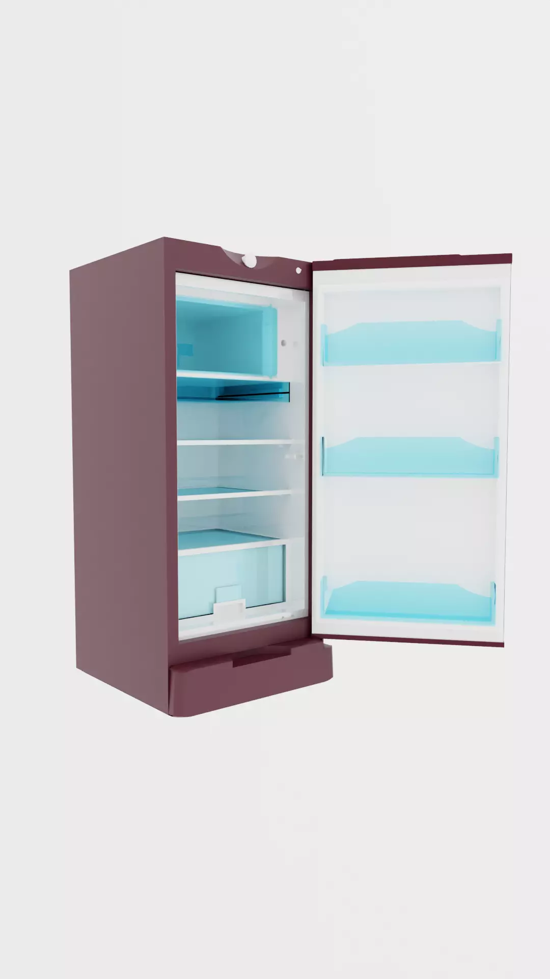 Single door Fridge Free 3D model