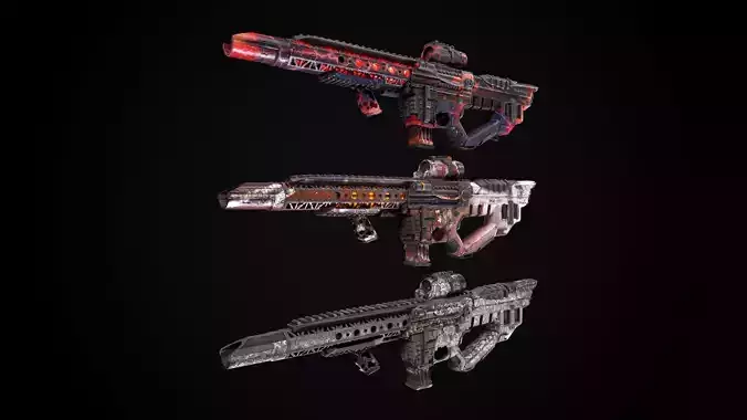 M4-HM Weapon Bundle 3D Model Collection