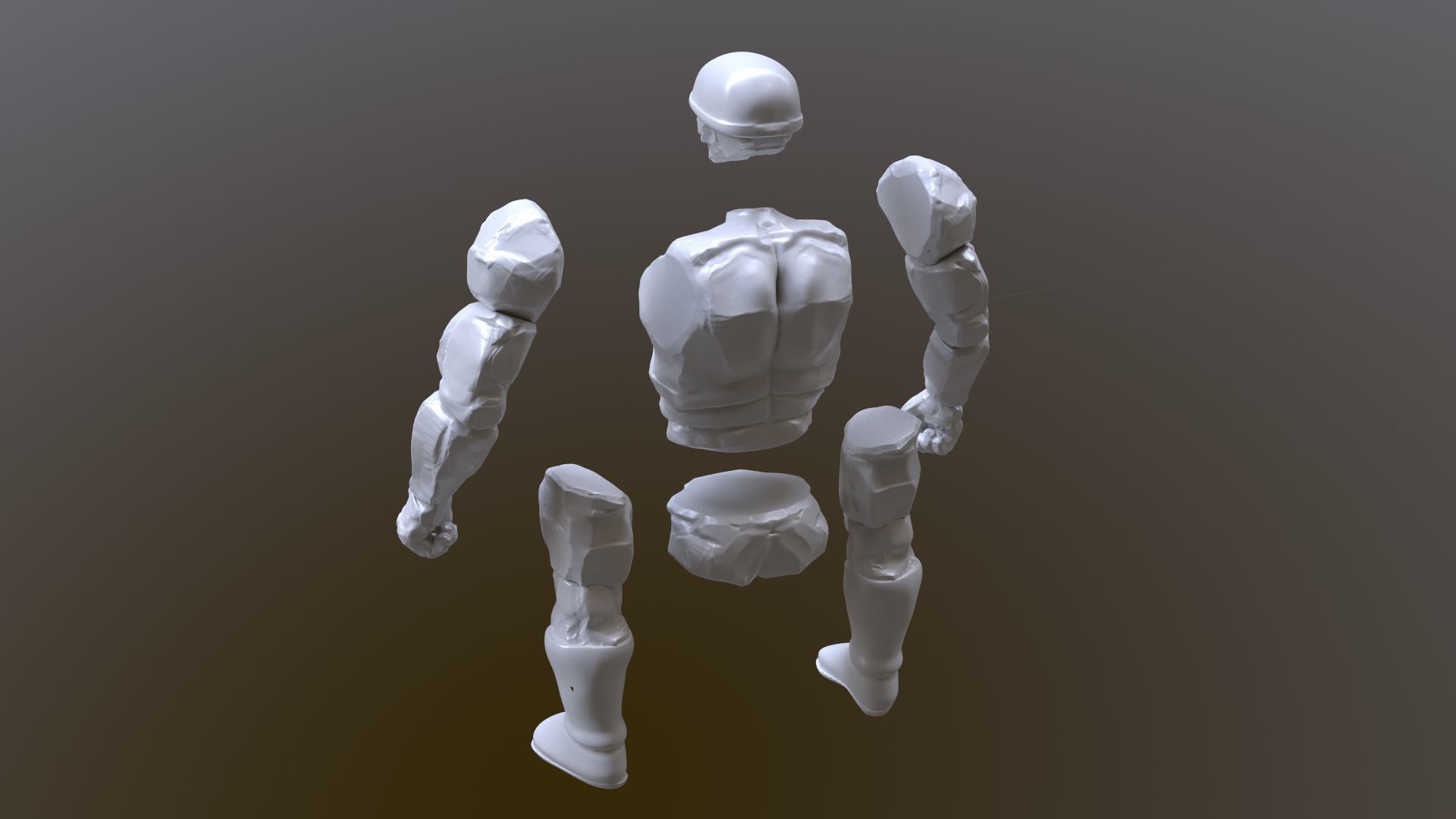 Rock Soldier  TMNT 1987 TV series 3D print model_6