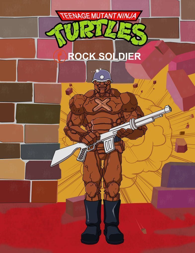 Rock Soldier  TMNT 1987 TV series 3D print model_2