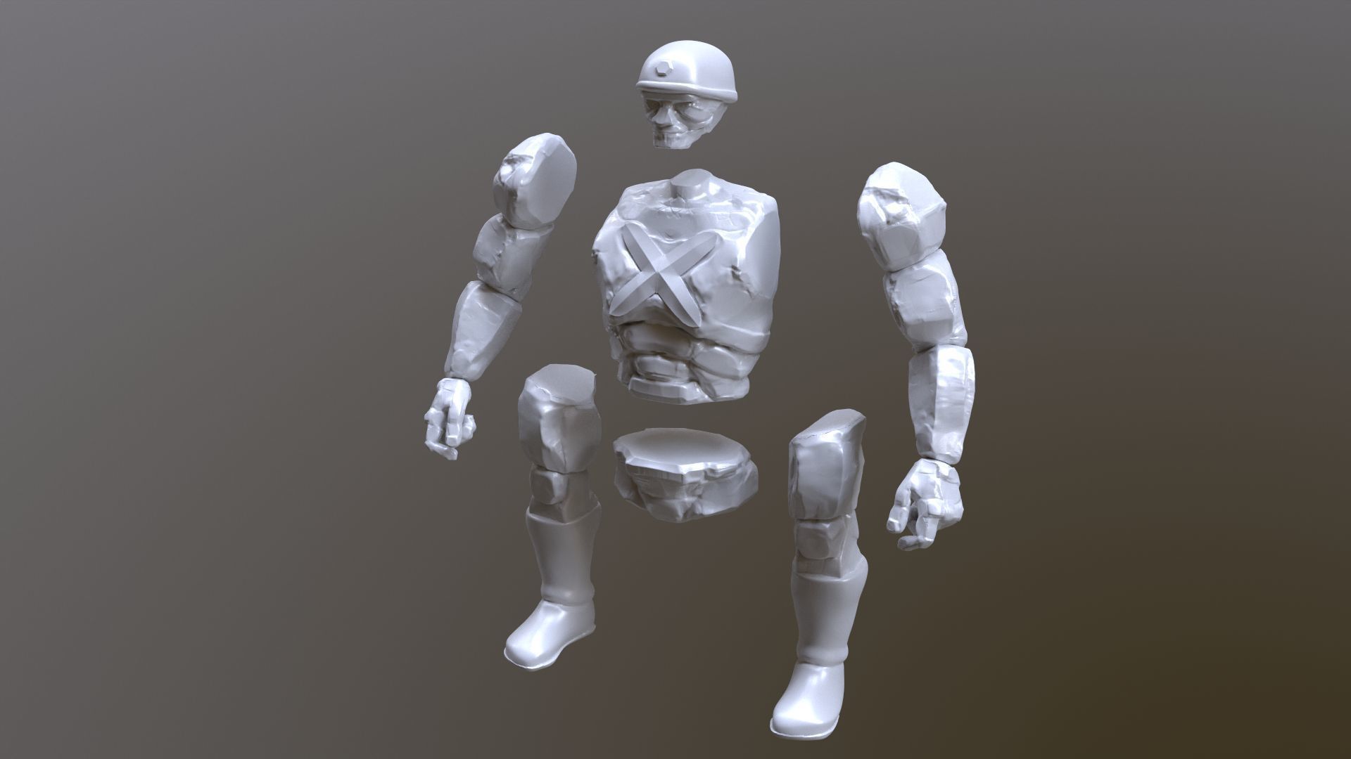 Rock Soldier  TMNT 1987 TV series 3D print model_11