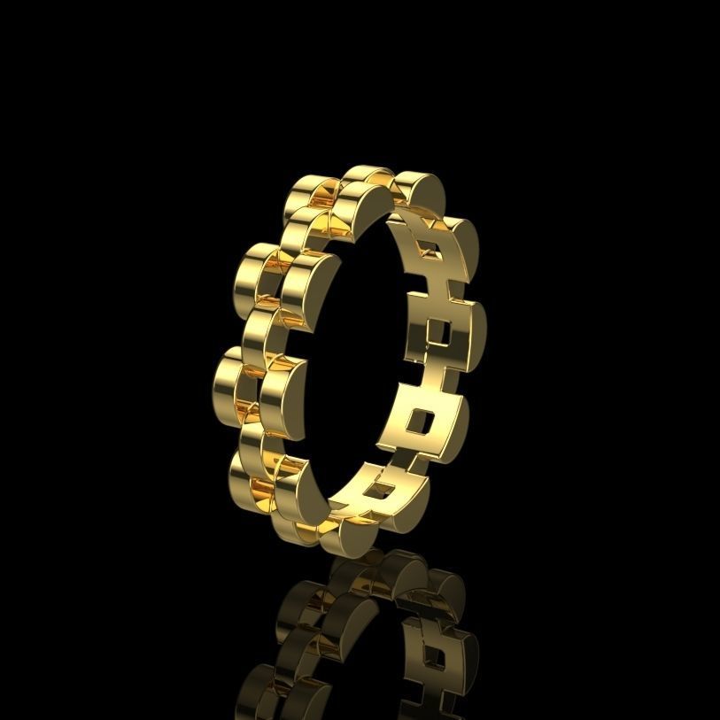 Fashion Band Ring 3d Print model 3D print model_1