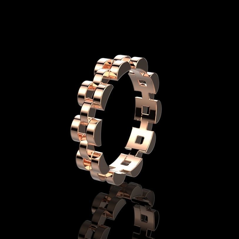 Fashion Band Ring 3d Print model 3D print model_4