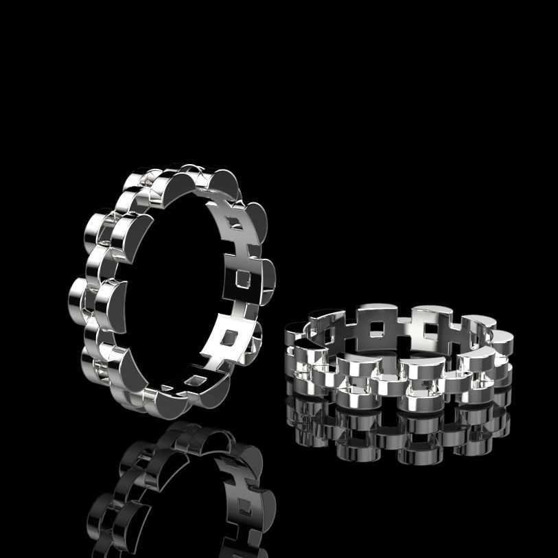 Fashion Band Ring 3d Print model 3D print model_2