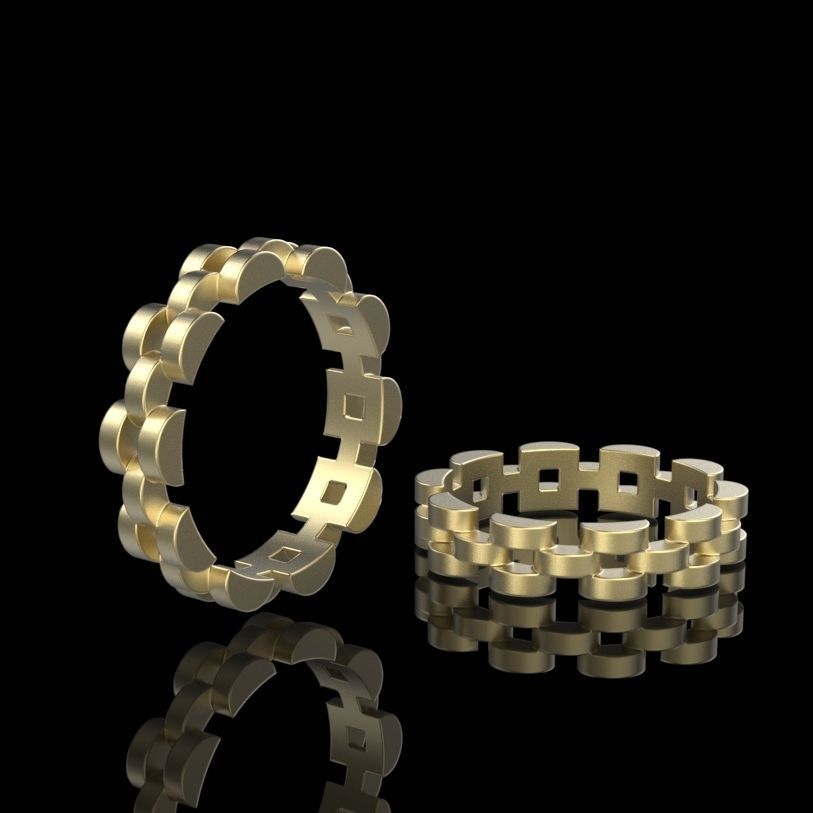 Fashion Band Ring 3d Print model 3D print model_9