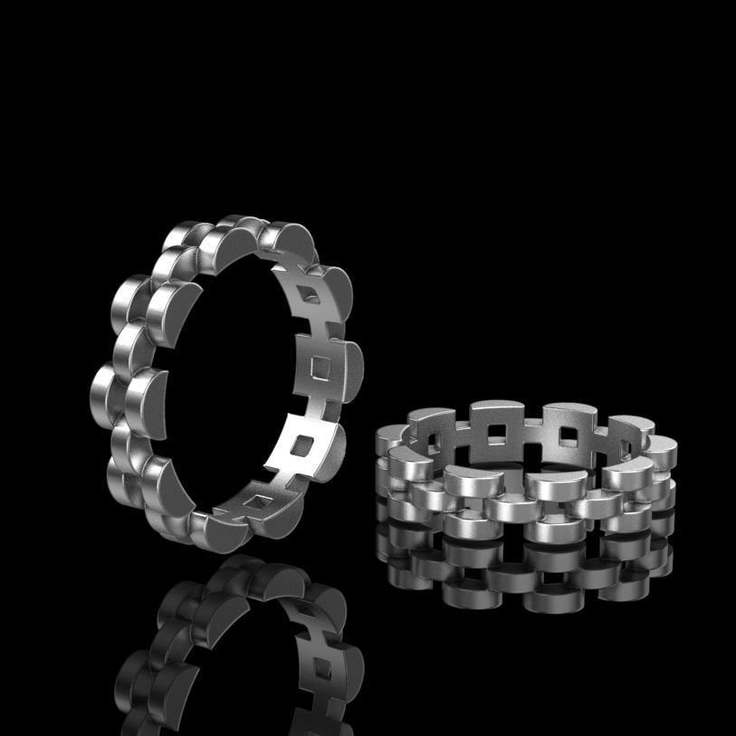 Fashion Band Ring 3d Print model 3D print model_10