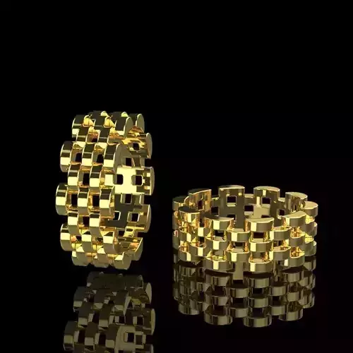 Fashion Band Ring 3d Print model