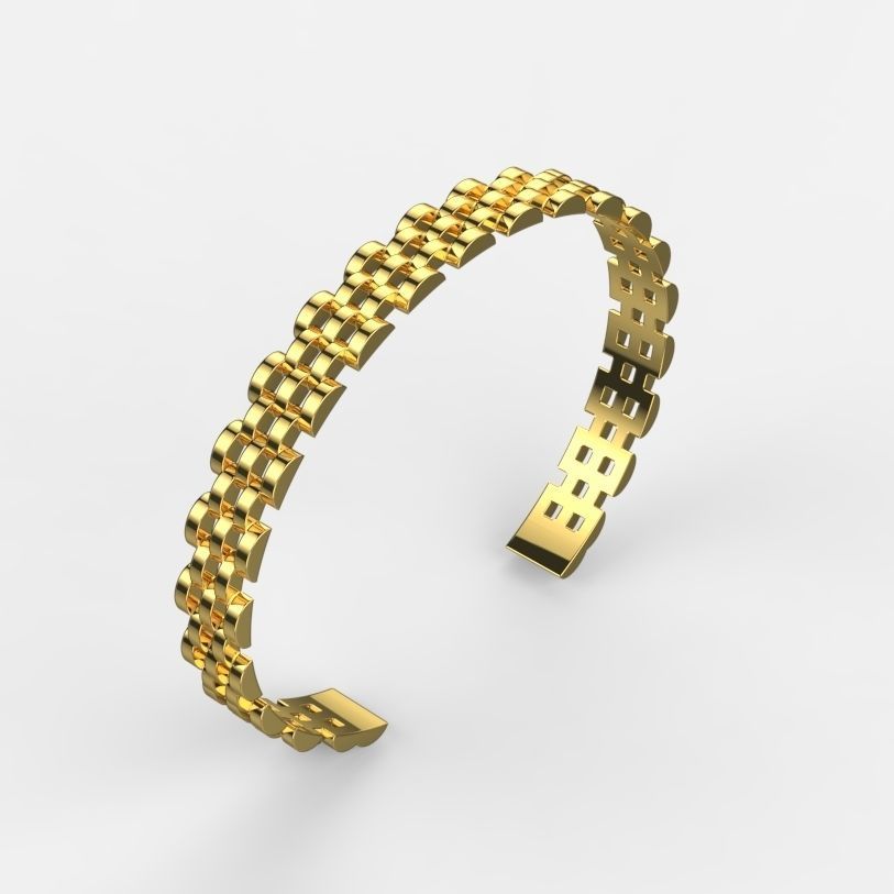 Fashion Bracelet Cuff Band 3d Print Model 3D print model_5