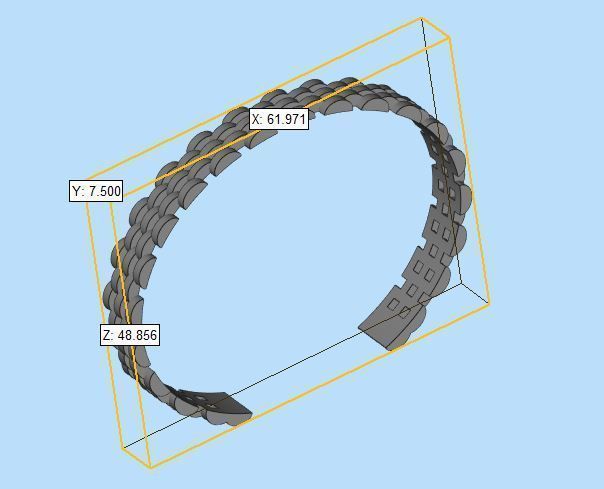 Fashion Bracelet Cuff Band 3d Print Model 3D print model_17