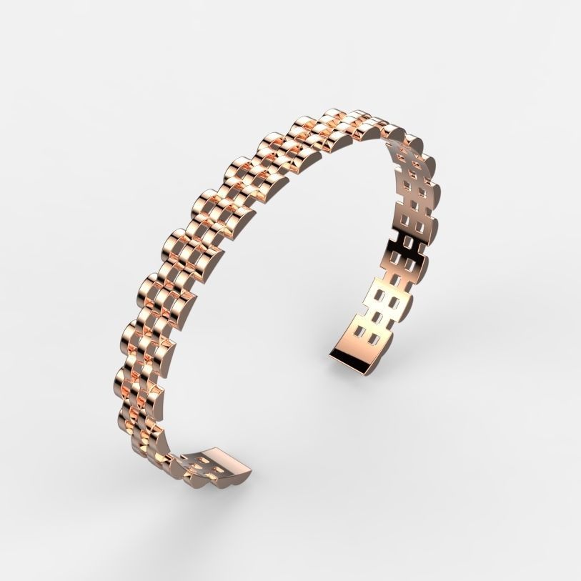 Fashion Bracelet Cuff Band 3d Print Model 3D print model_8