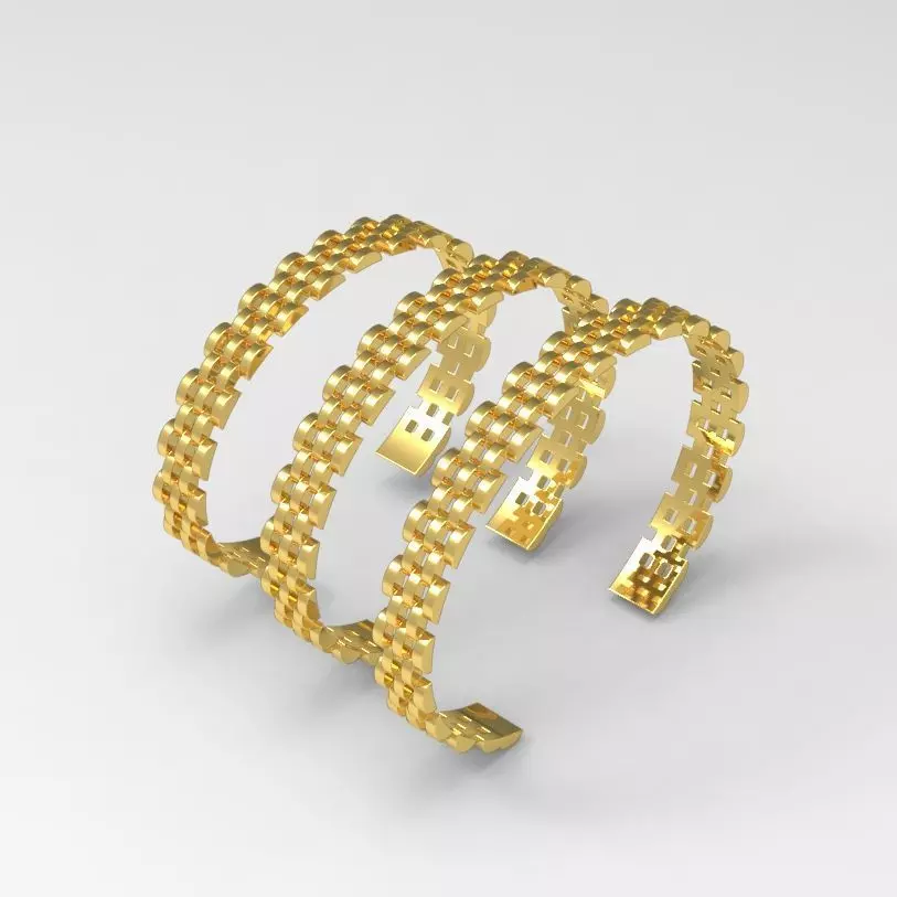 Fashion Bracelet Cuff Band 3d Print Model 3D print model_0