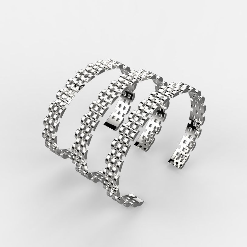 Fashion Bracelet Cuff Band 3d Print Model 3D print model_1