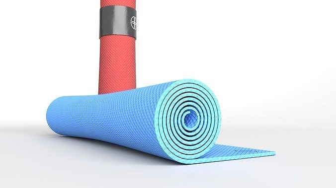 Yoga mats 3D model Low-poly 3D model