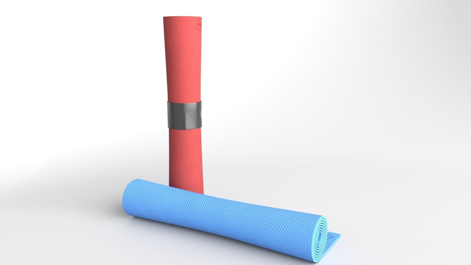 Yoga mats 3D model Low-poly 3D model_2