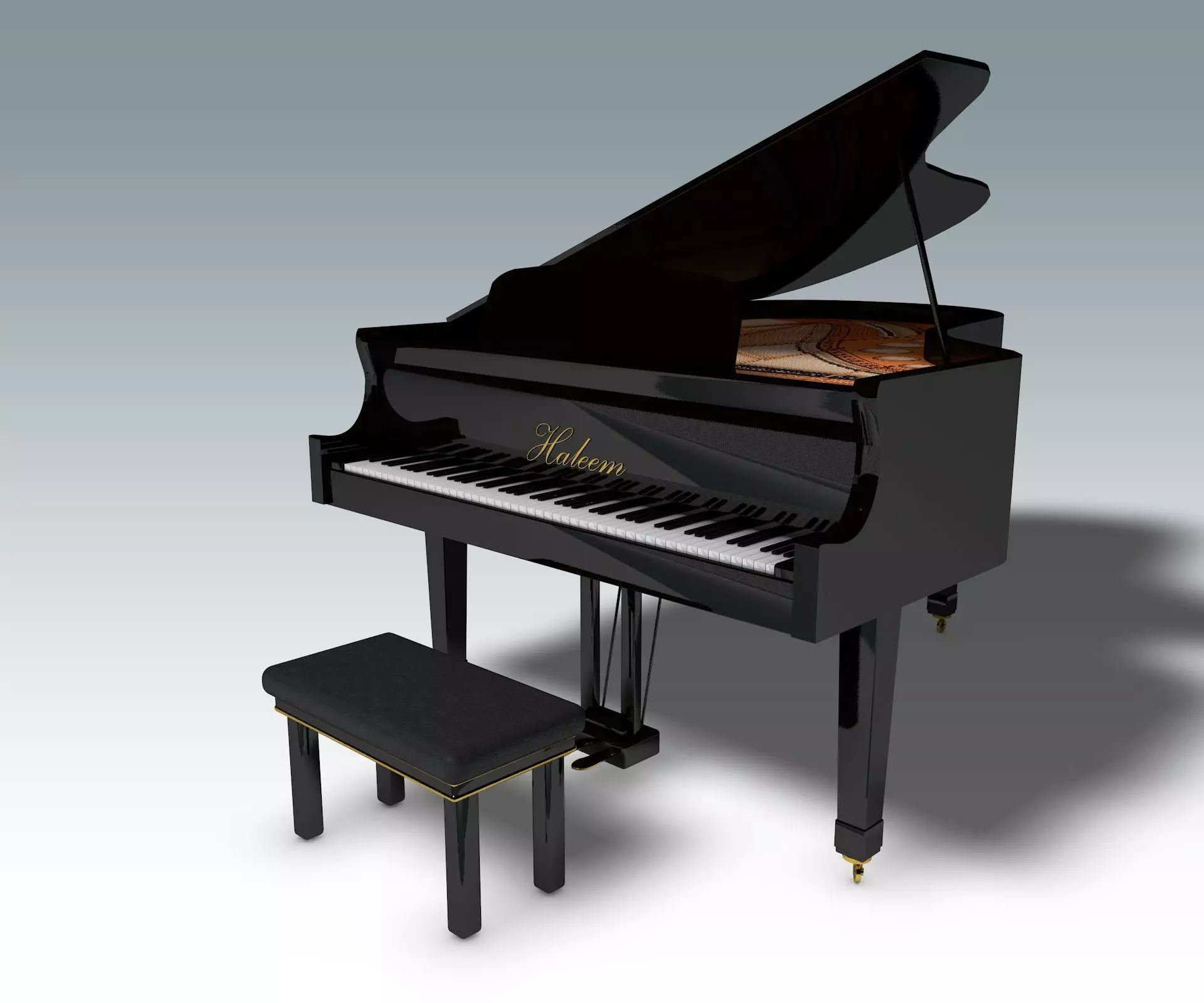Piano grand 3D model