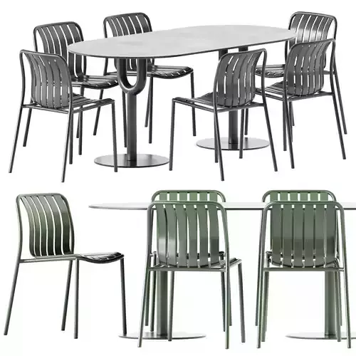 Piper Pedestal Pill Table and Trocadero Chair by Talenti 3D model