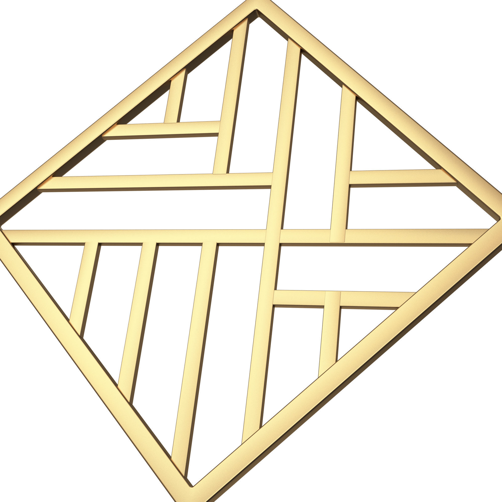 Frame Forging Iron Railing 02 Low-poly 3D model_5