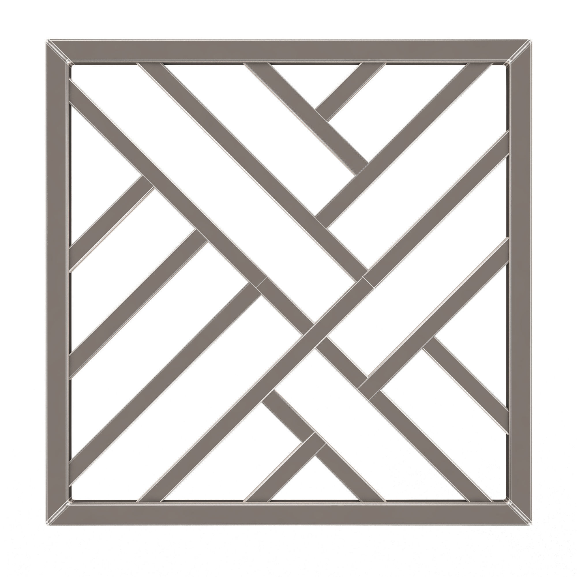 Frame Forging Iron Railing 02 Low-poly 3D model_6