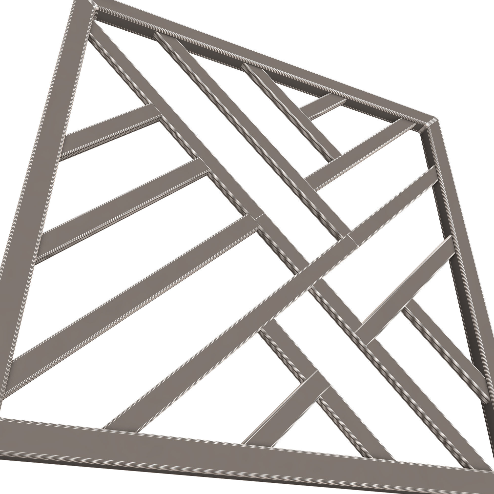 Frame Forging Iron Railing 02 Low-poly 3D model_7