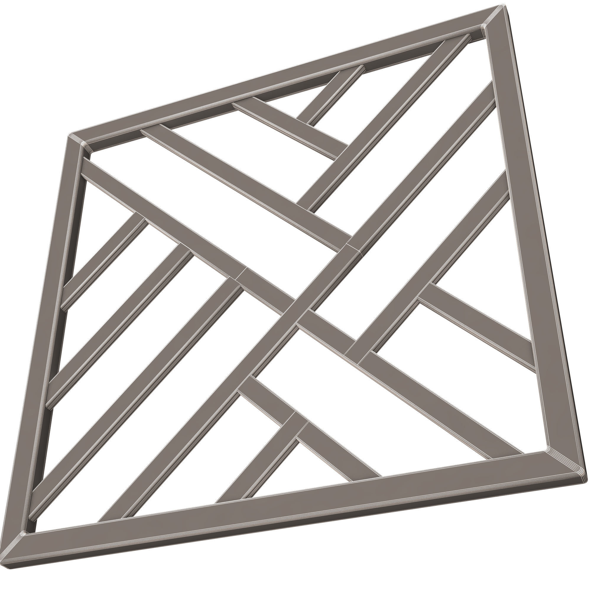 Frame Forging Iron Railing 02 Low-poly 3D model_9