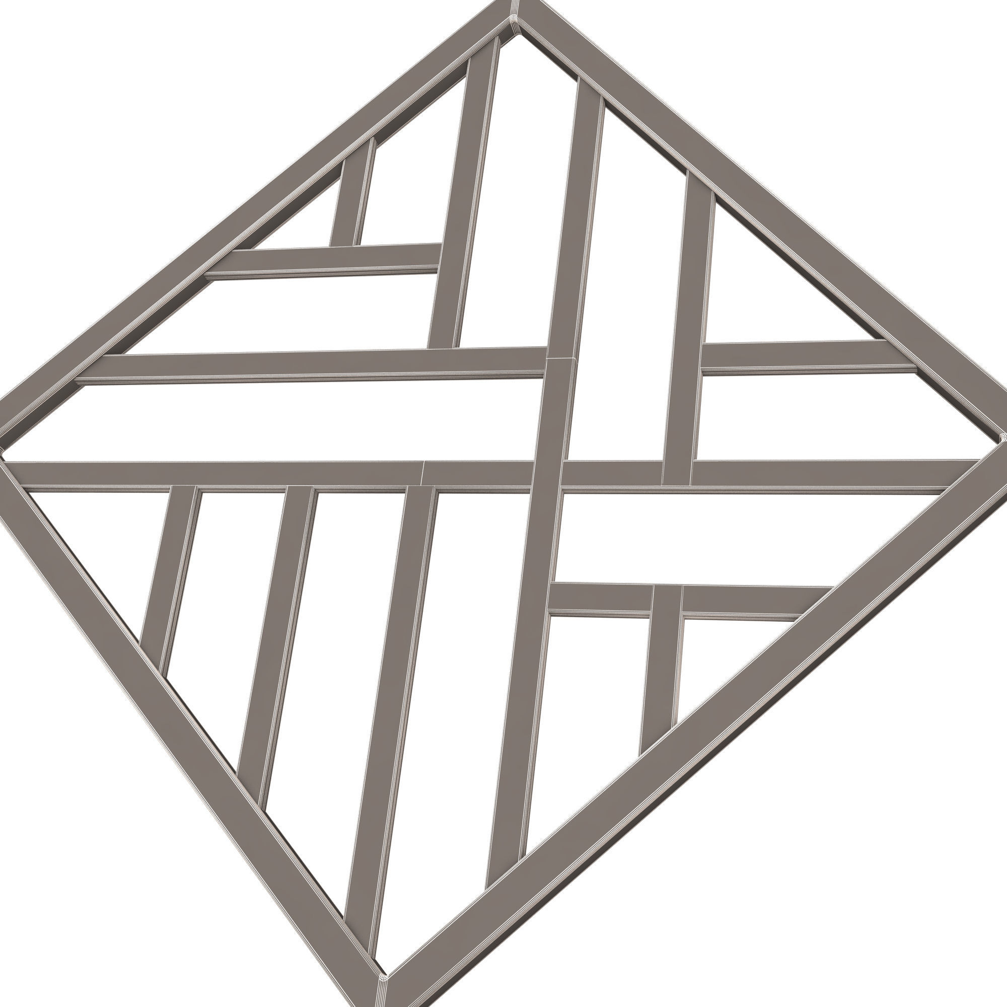 Frame Forging Iron Railing 02 Low-poly 3D model_11