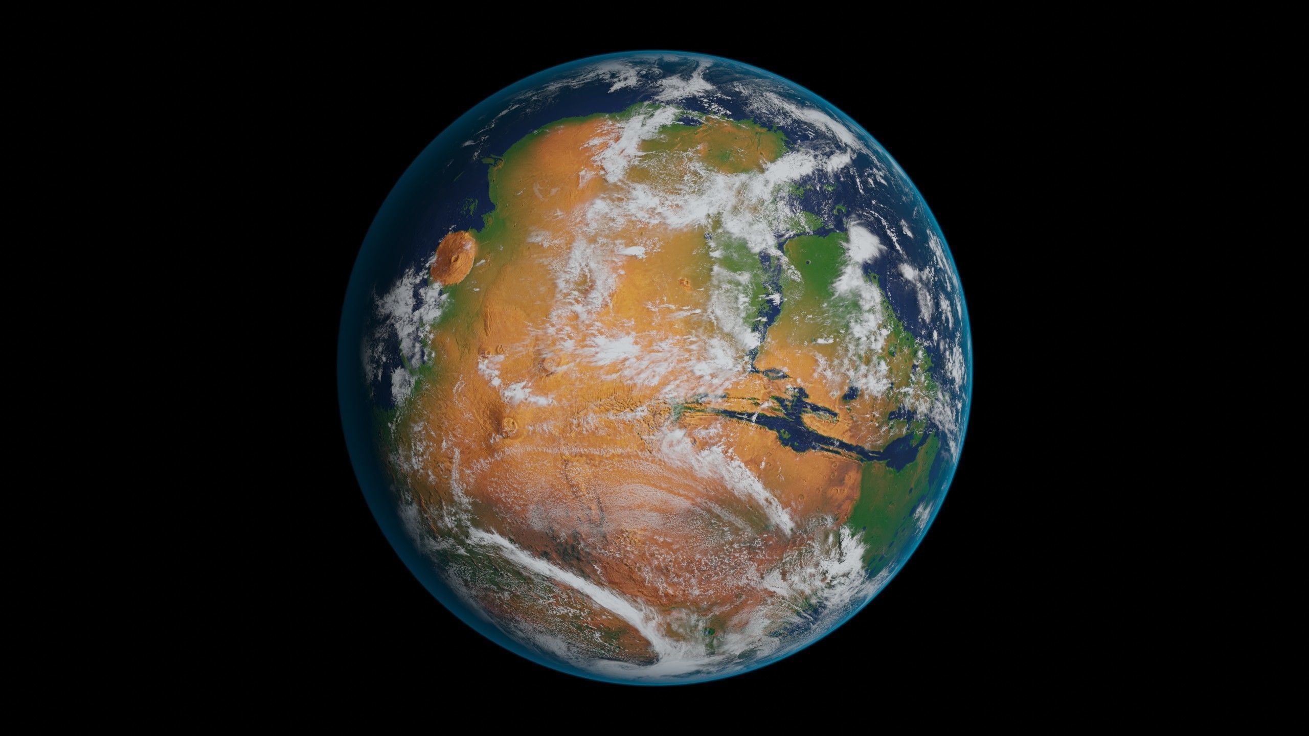 Terraformed Mars Low-poly 3D model_19