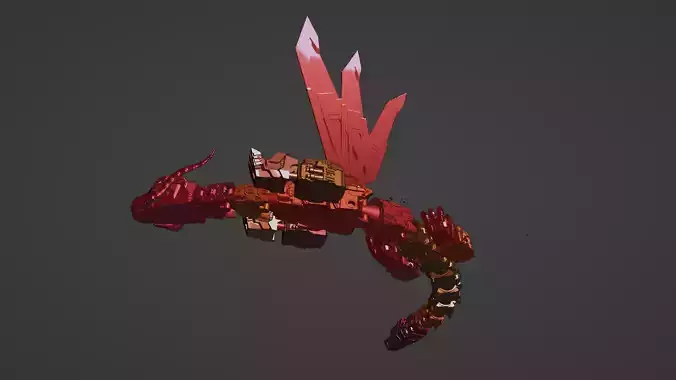 ARTICULATED WAR DRAGON 3D print model