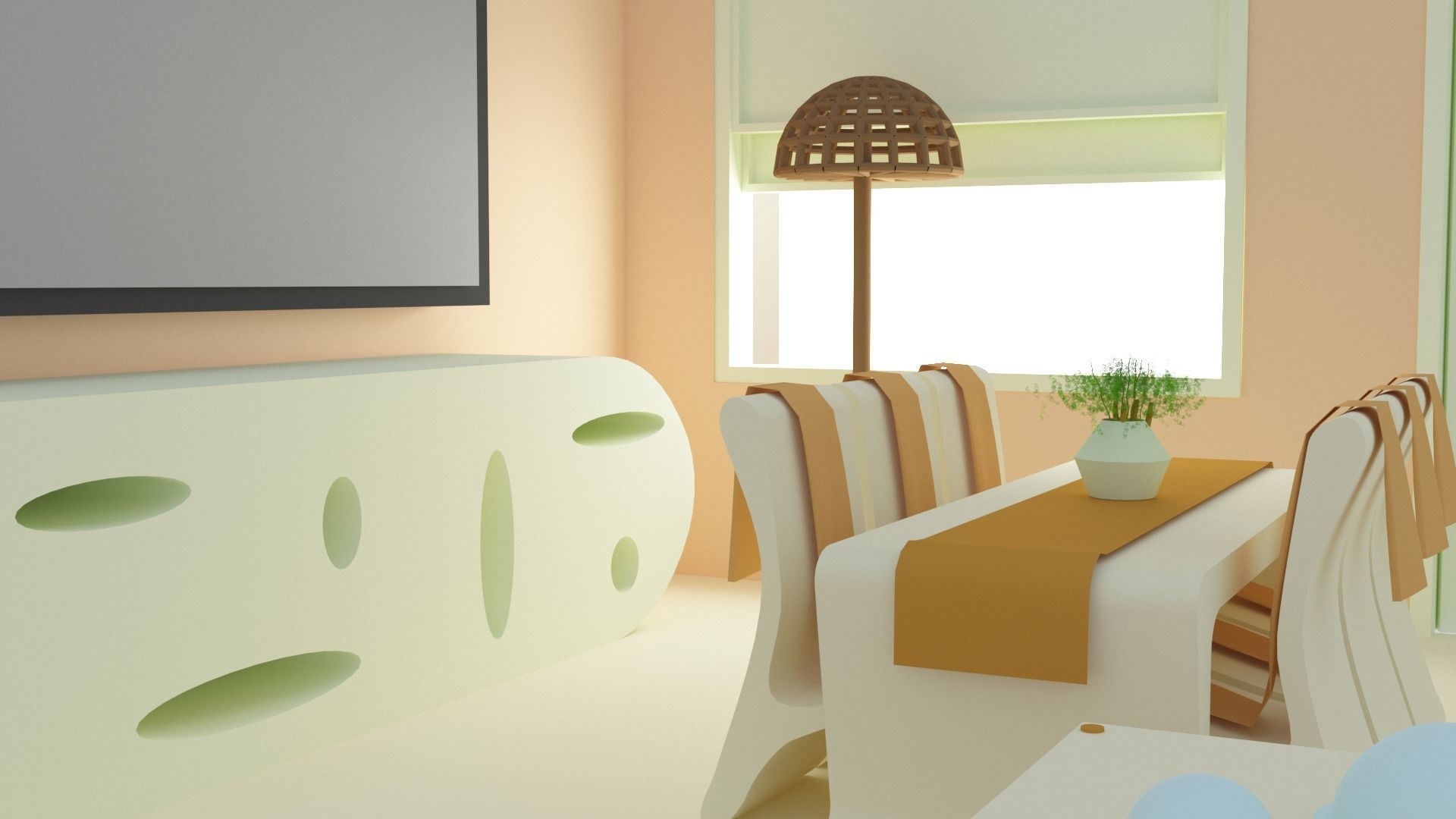 Living room 3D model_3