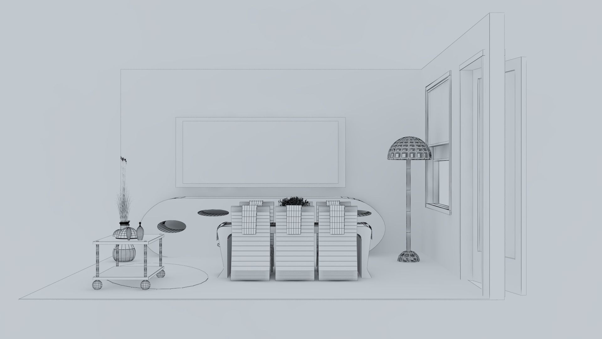 Living room 3D model_11