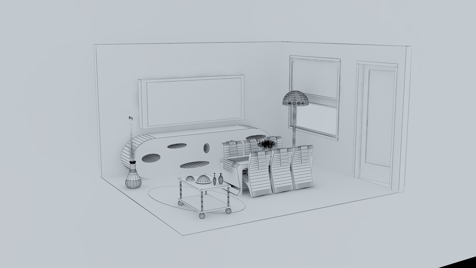 Living room 3D model_10