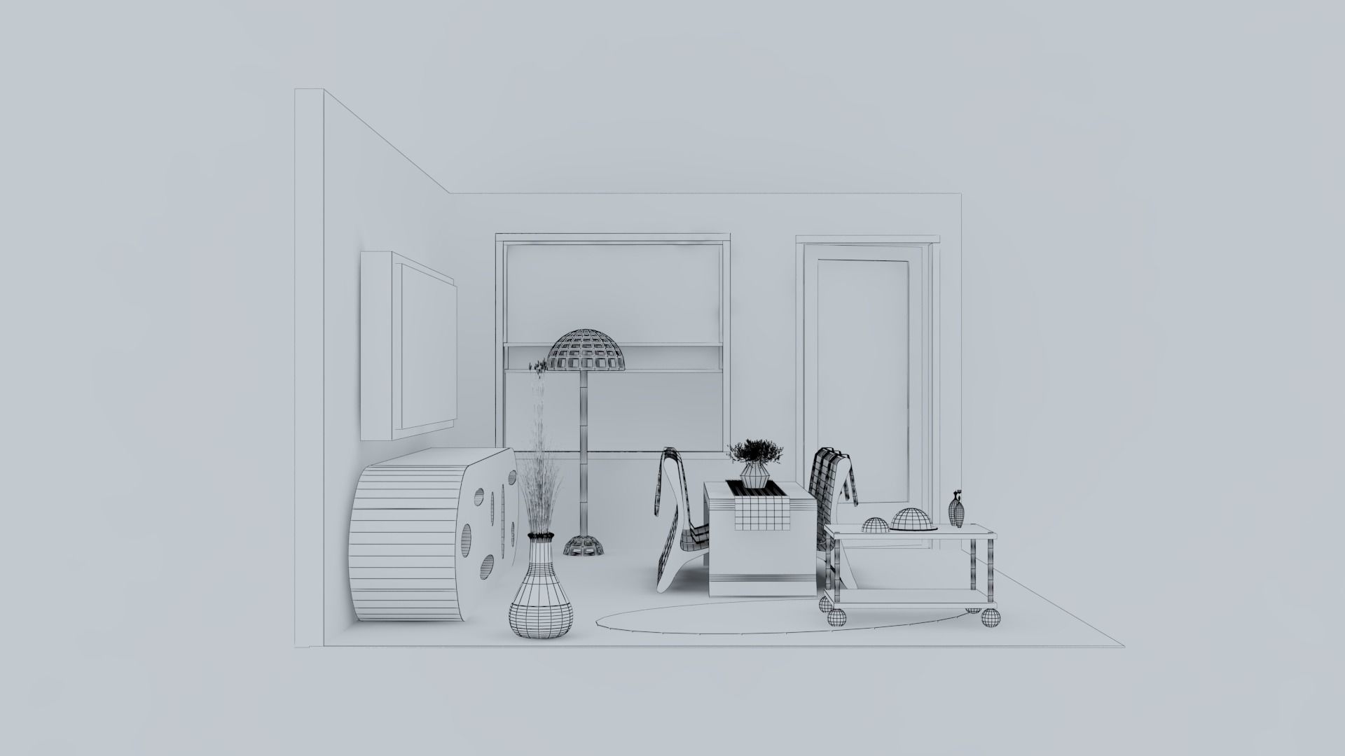 Living room 3D model_12
