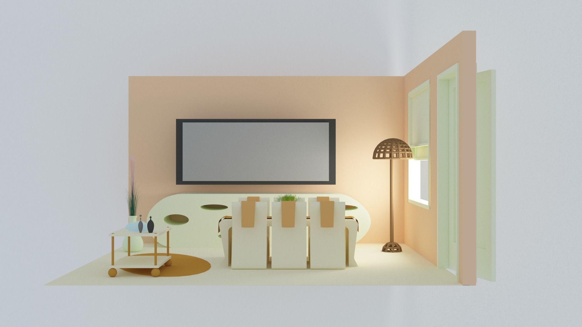 Living room 3D model_1