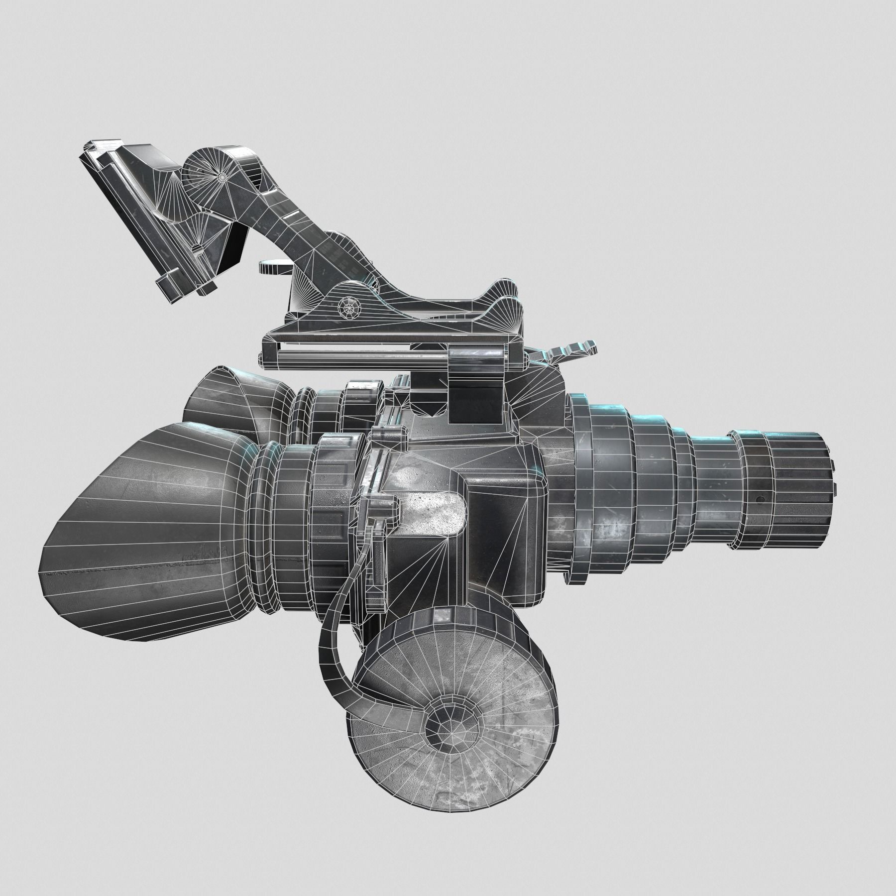 ATN PVS7-3 Gen 3 Night Vision Low-poly 3D model_6