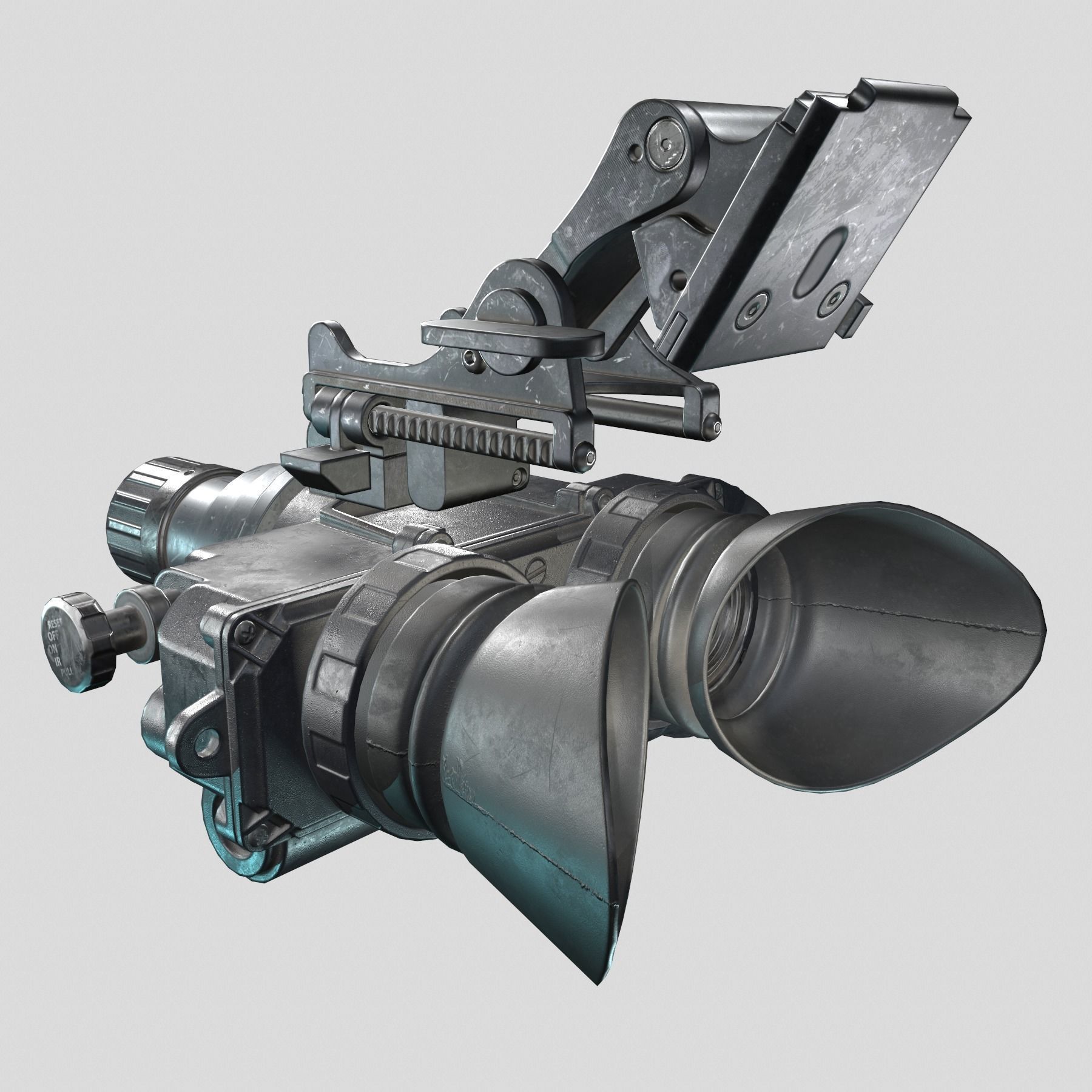 ATN PVS7-3 Gen 3 Night Vision Low-poly 3D model_13